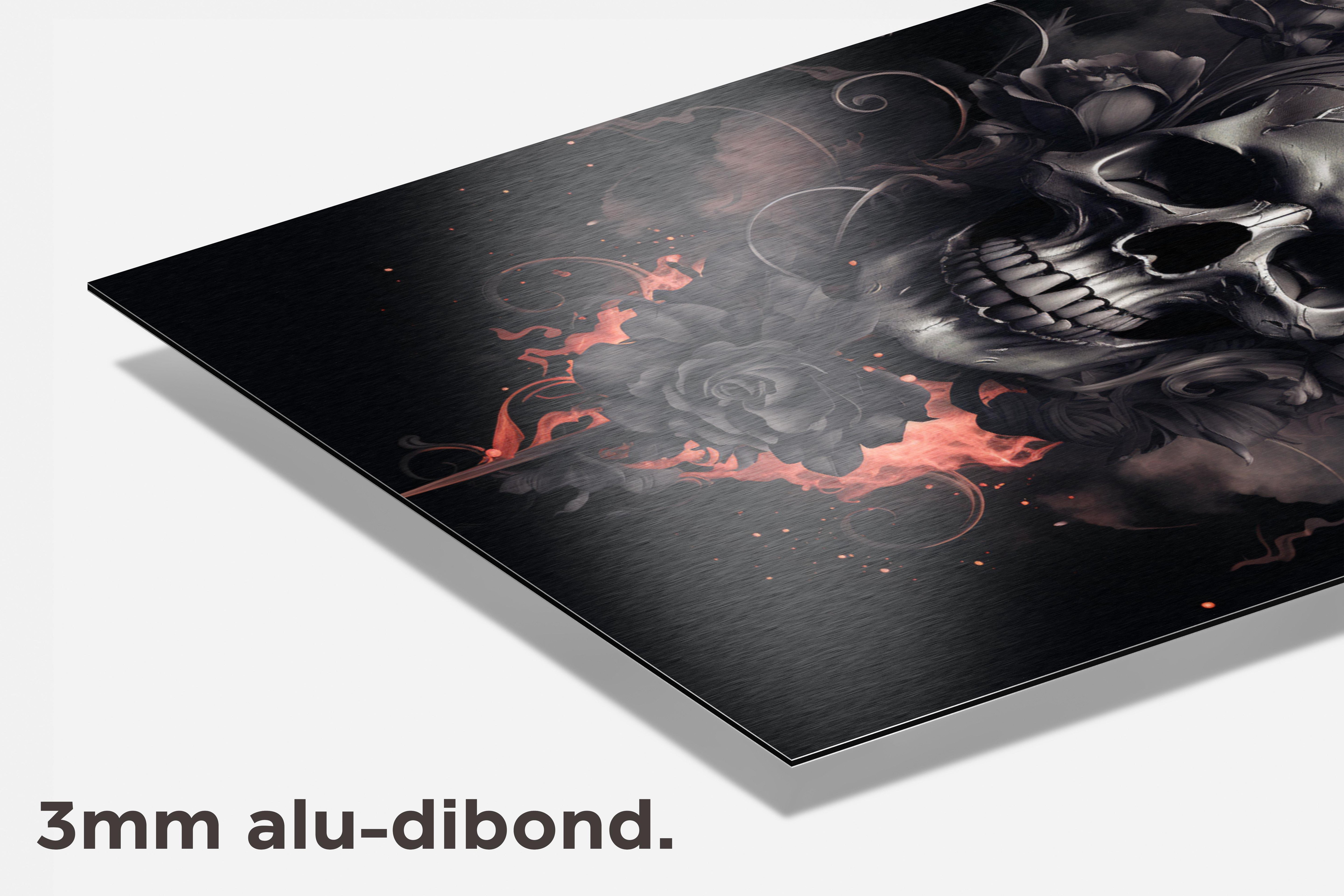 Brandend Hart dibond detail