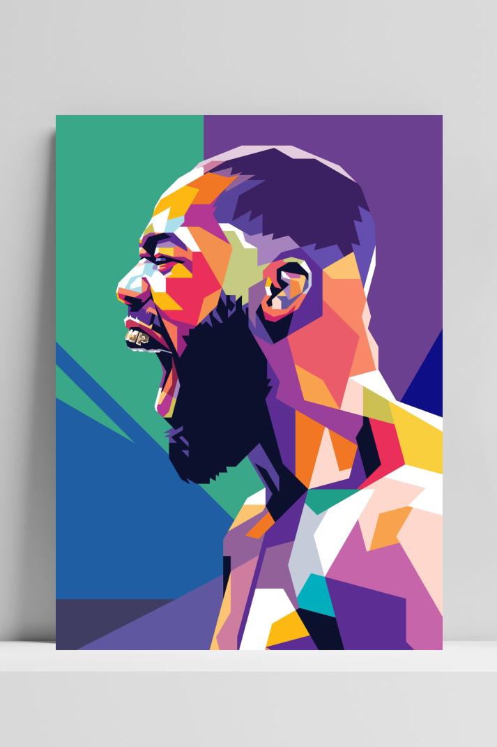 Jon Jones op 3mm aluminium dibond