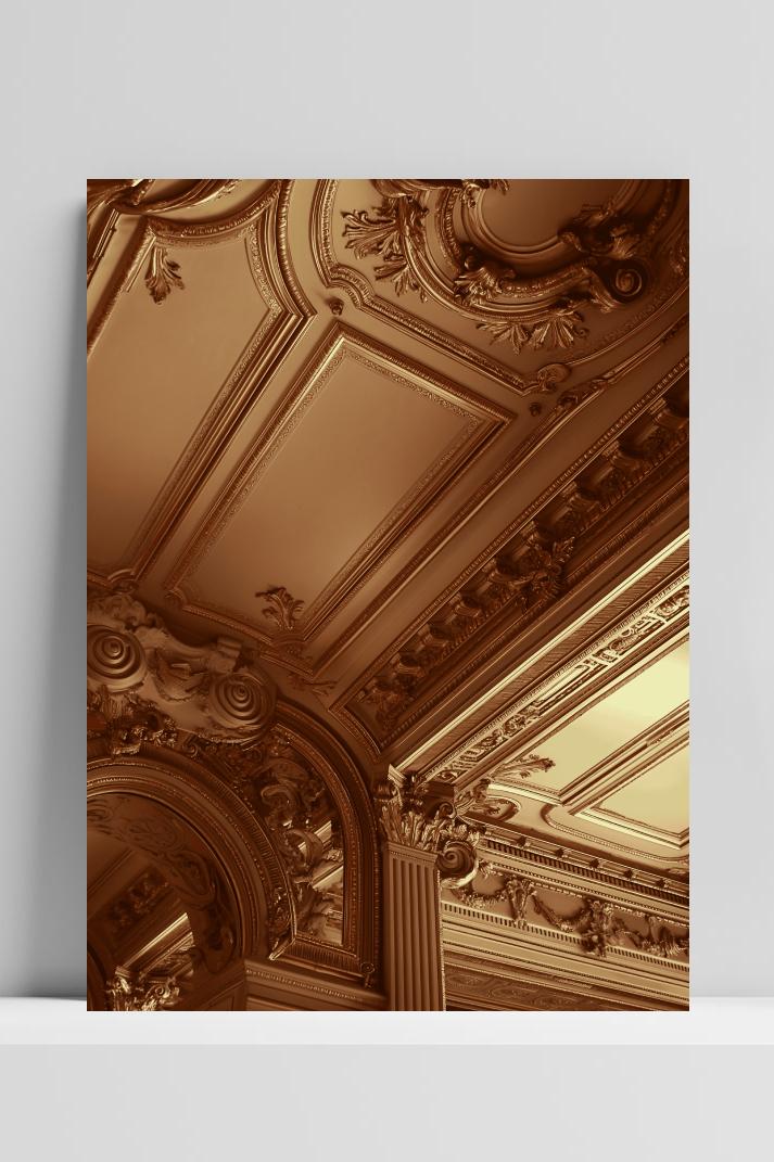 Plafond Bronze op 3mm aluminium dibond