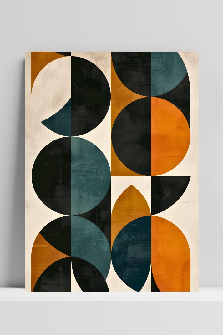 Abstracte Cirkels op 3mm aluminium dibond