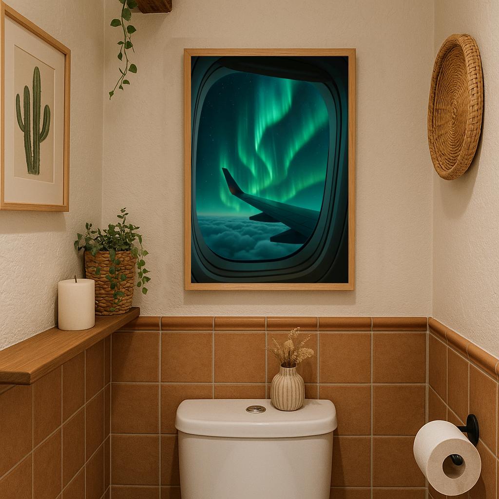Airplane Northern Lights poster sfeerbeeld 3