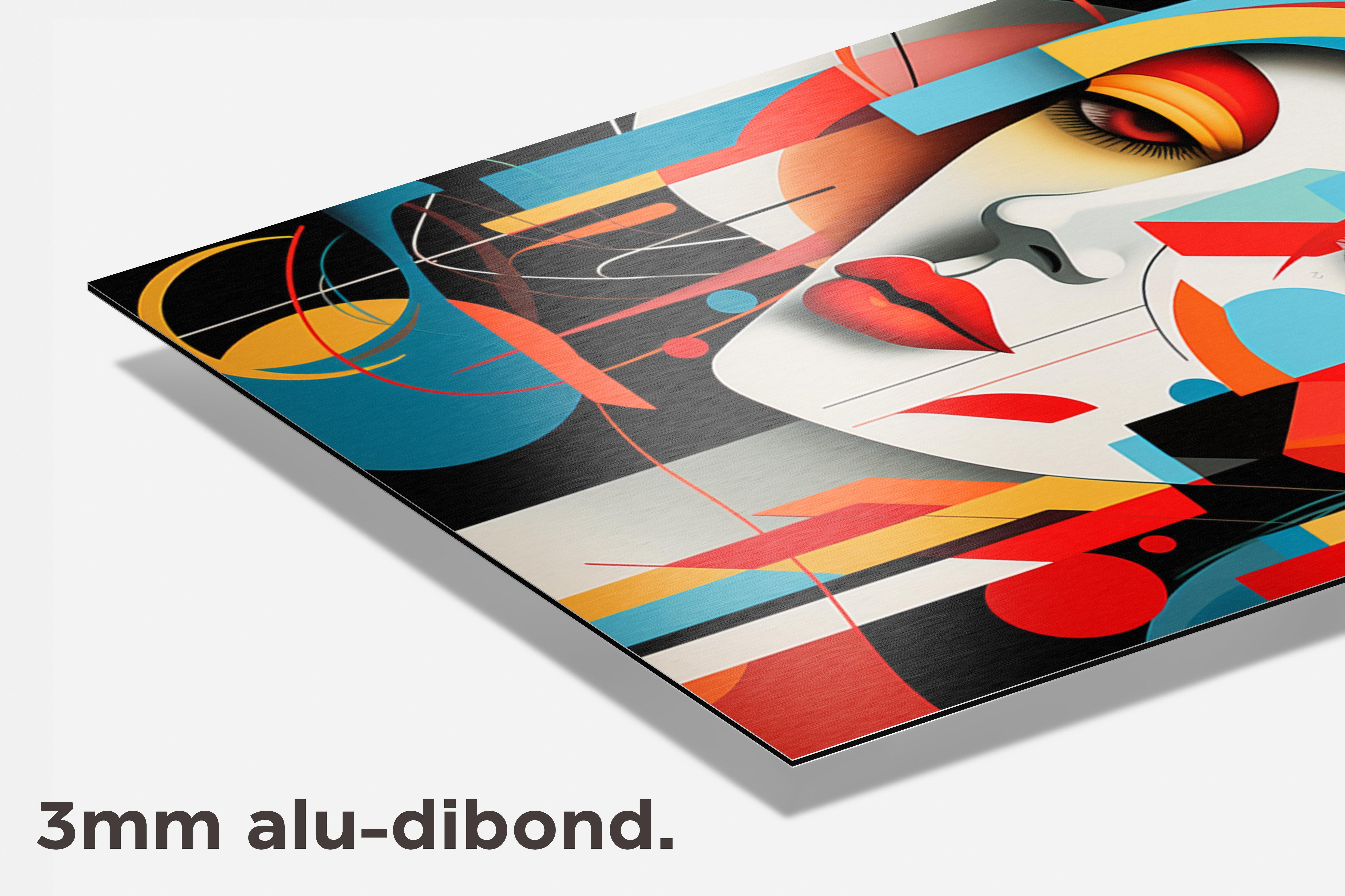 Abstract Vrouw dibond detail