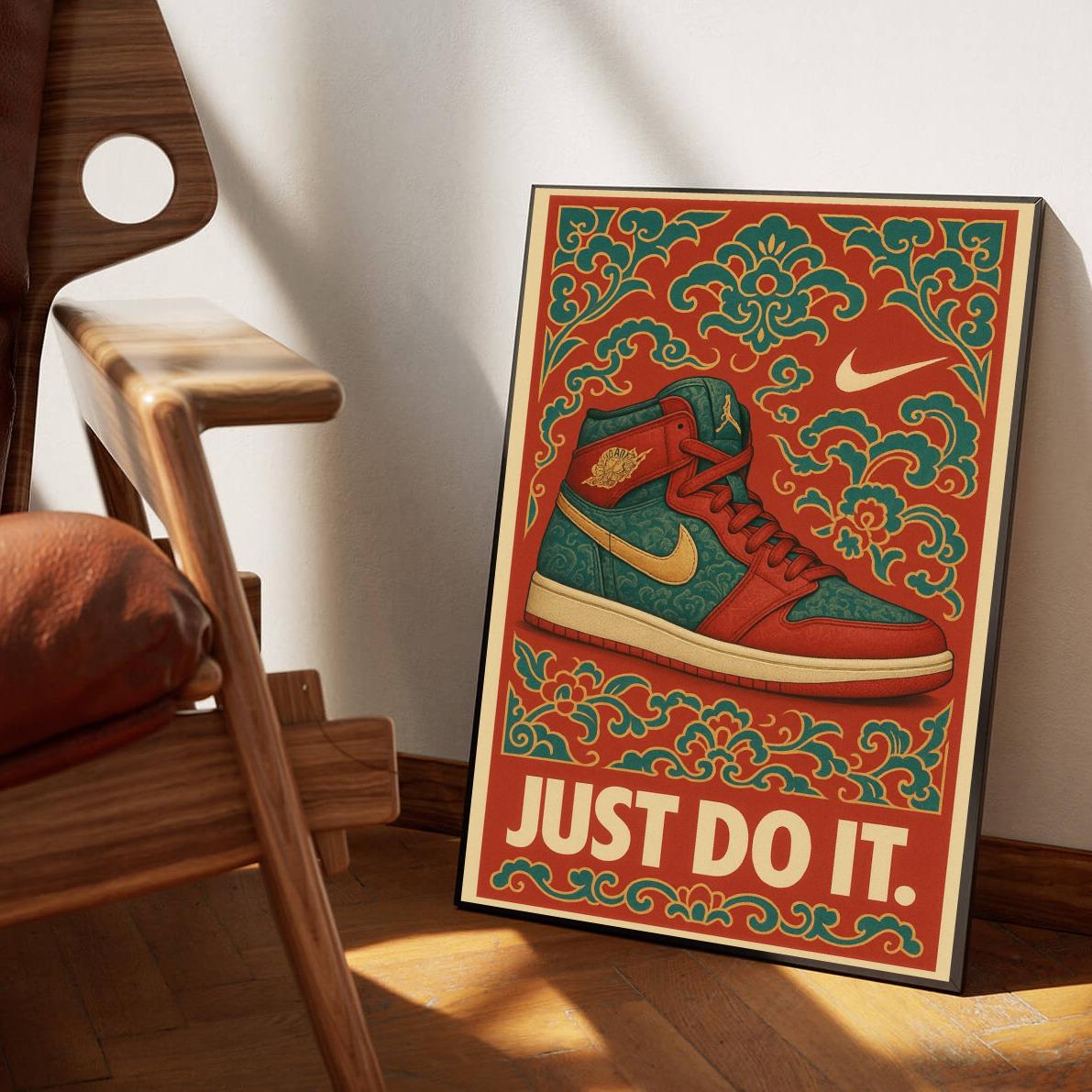 Just Do It Shoe Text poster sfeerbeeld 1