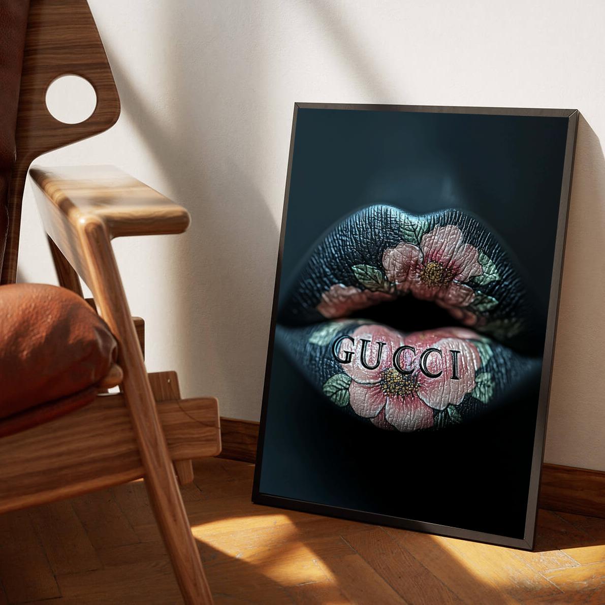 Gucci Lips poster van 25 Artstreet