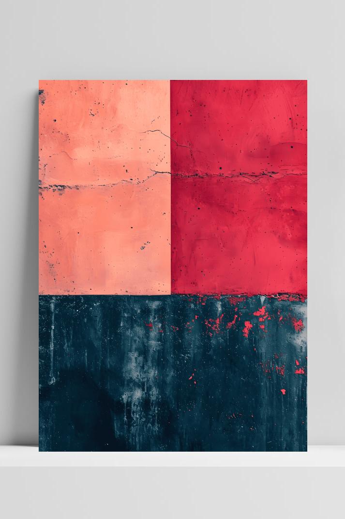 Muur Abstract op 3mm aluminium dibond