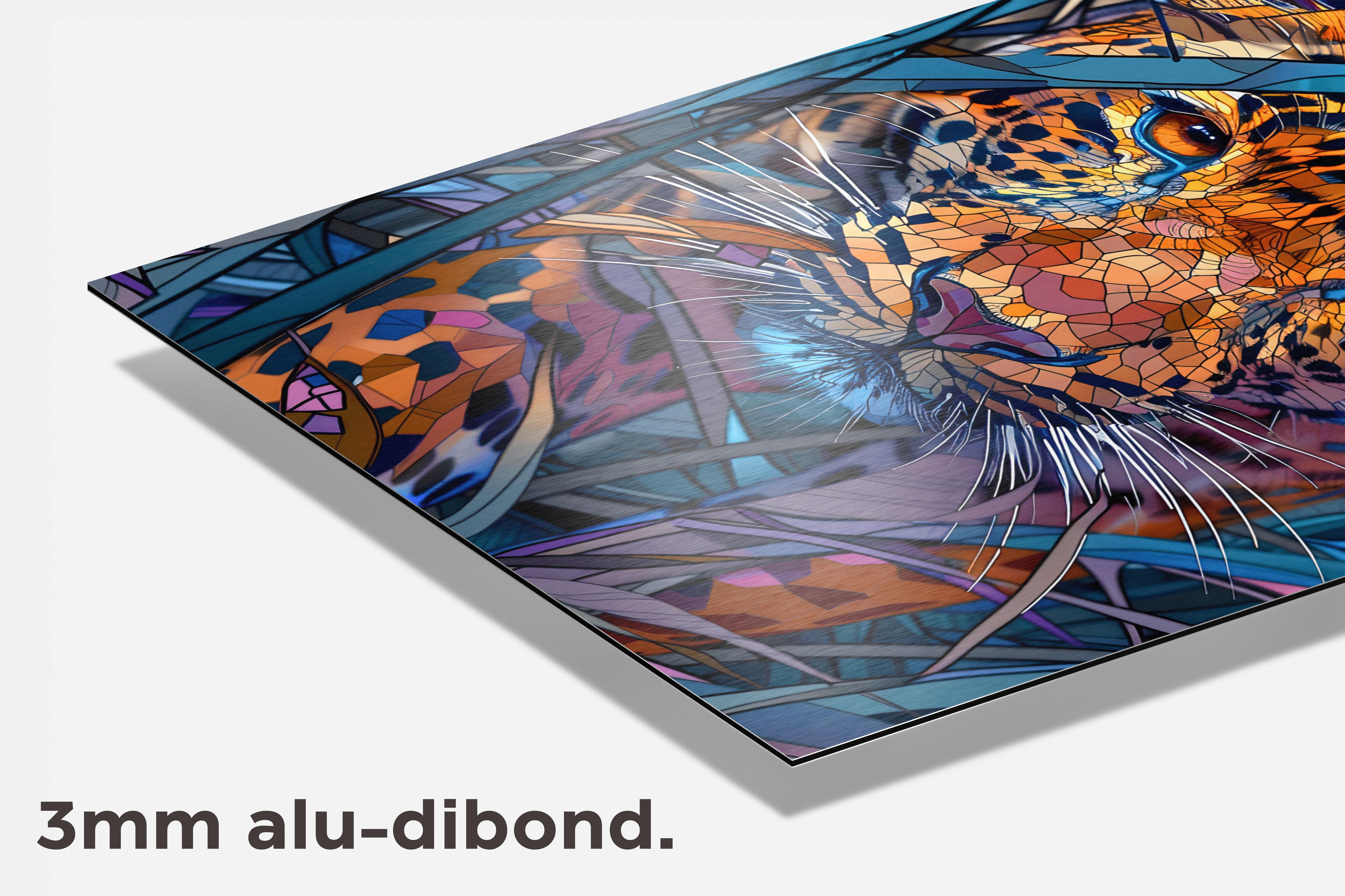 Glas Tijger dibond detail