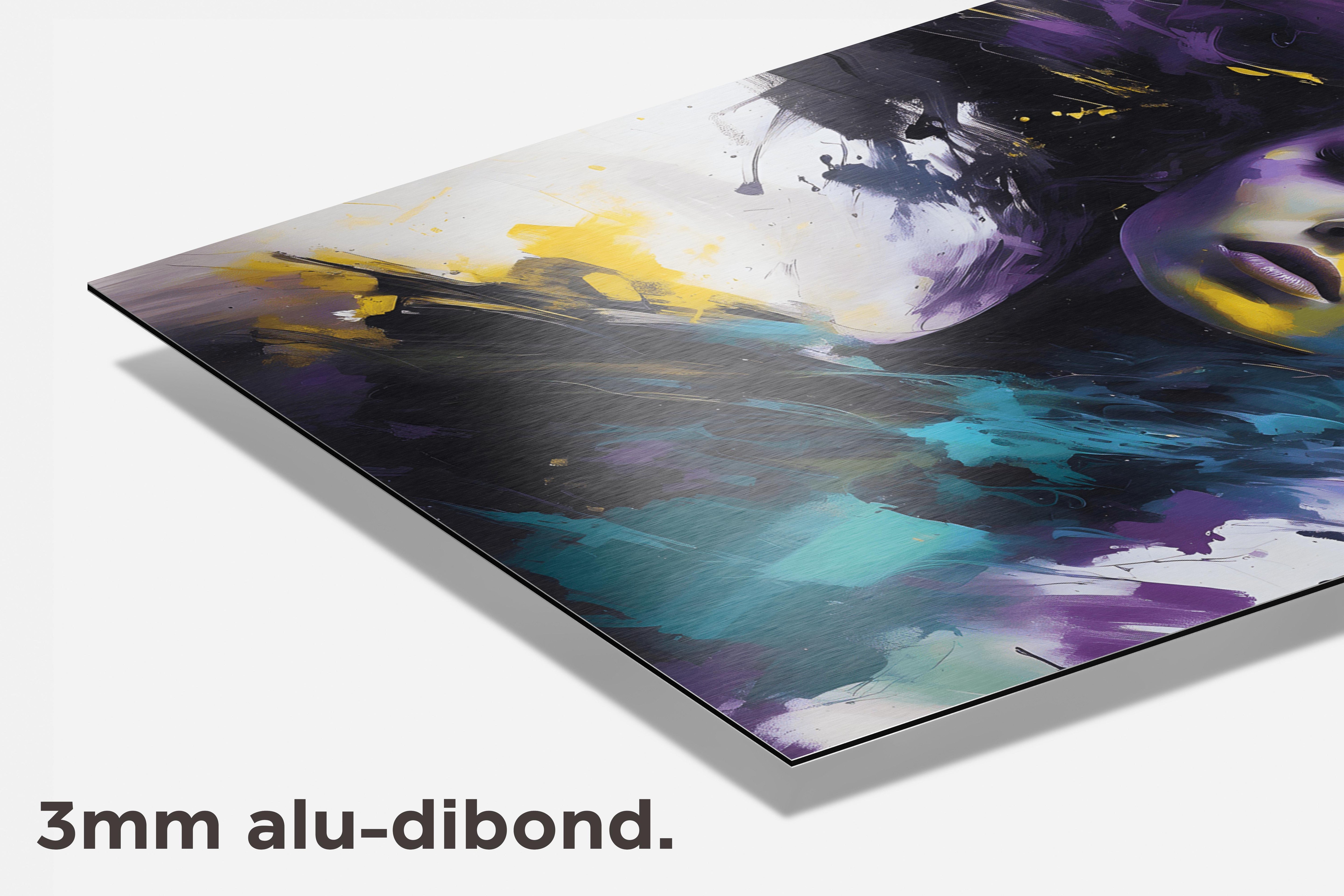 Vrouw Paars dibond detail