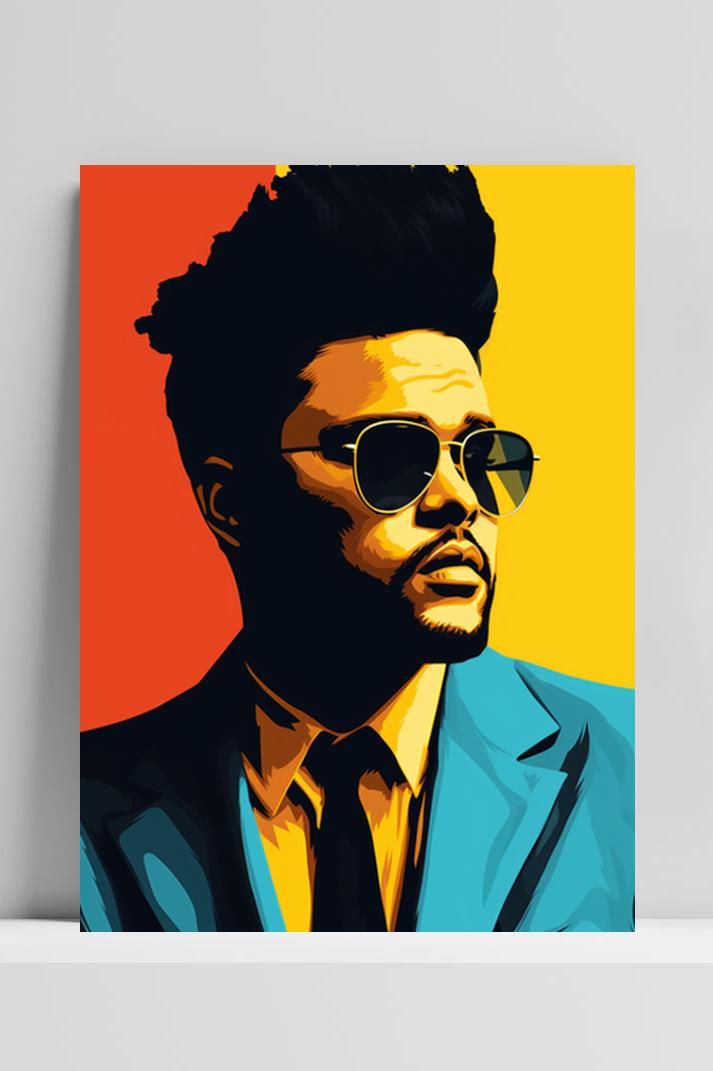 The Weeknd op 3mm aluminium dibond