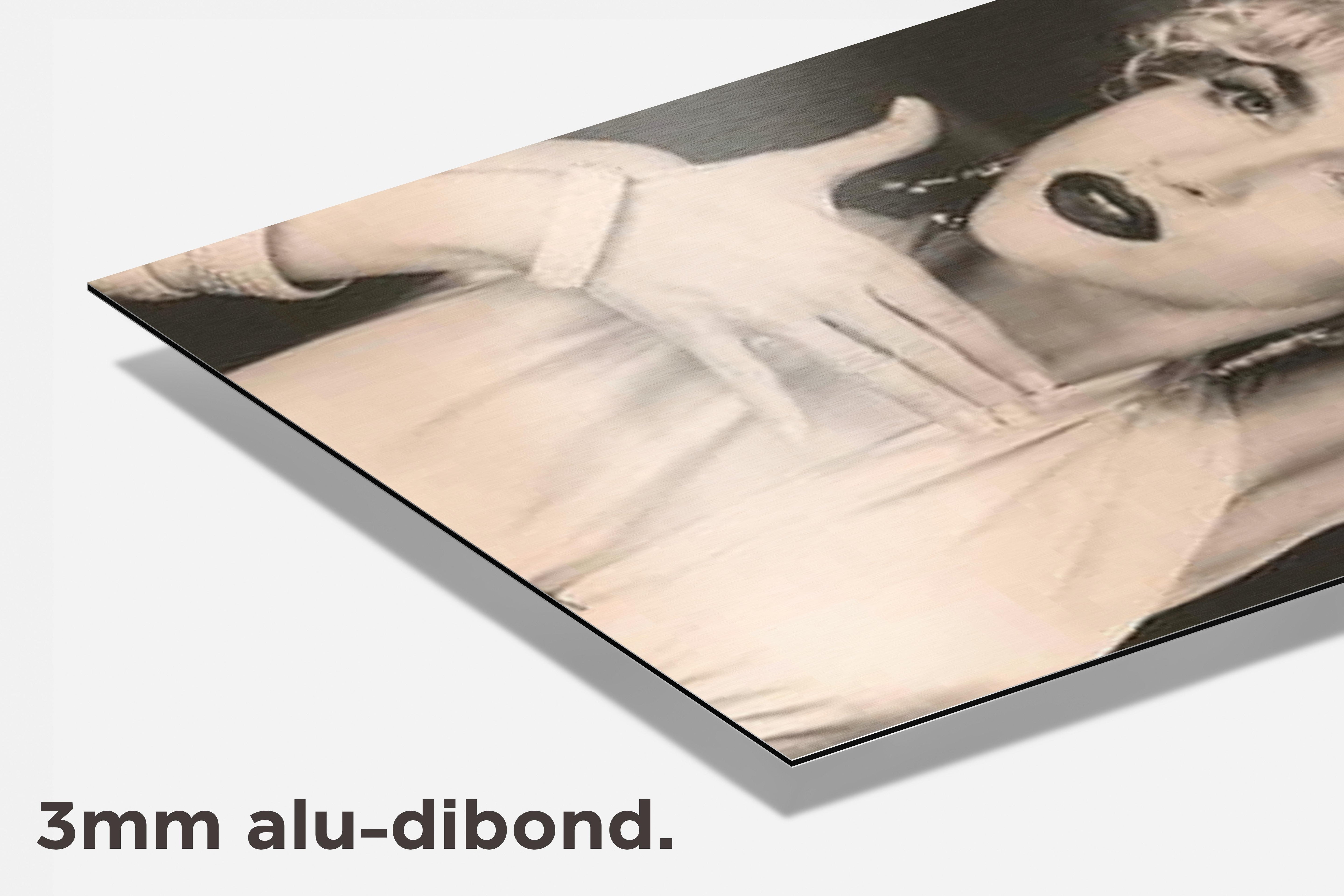Madonna Zwart Wit dibond detail
