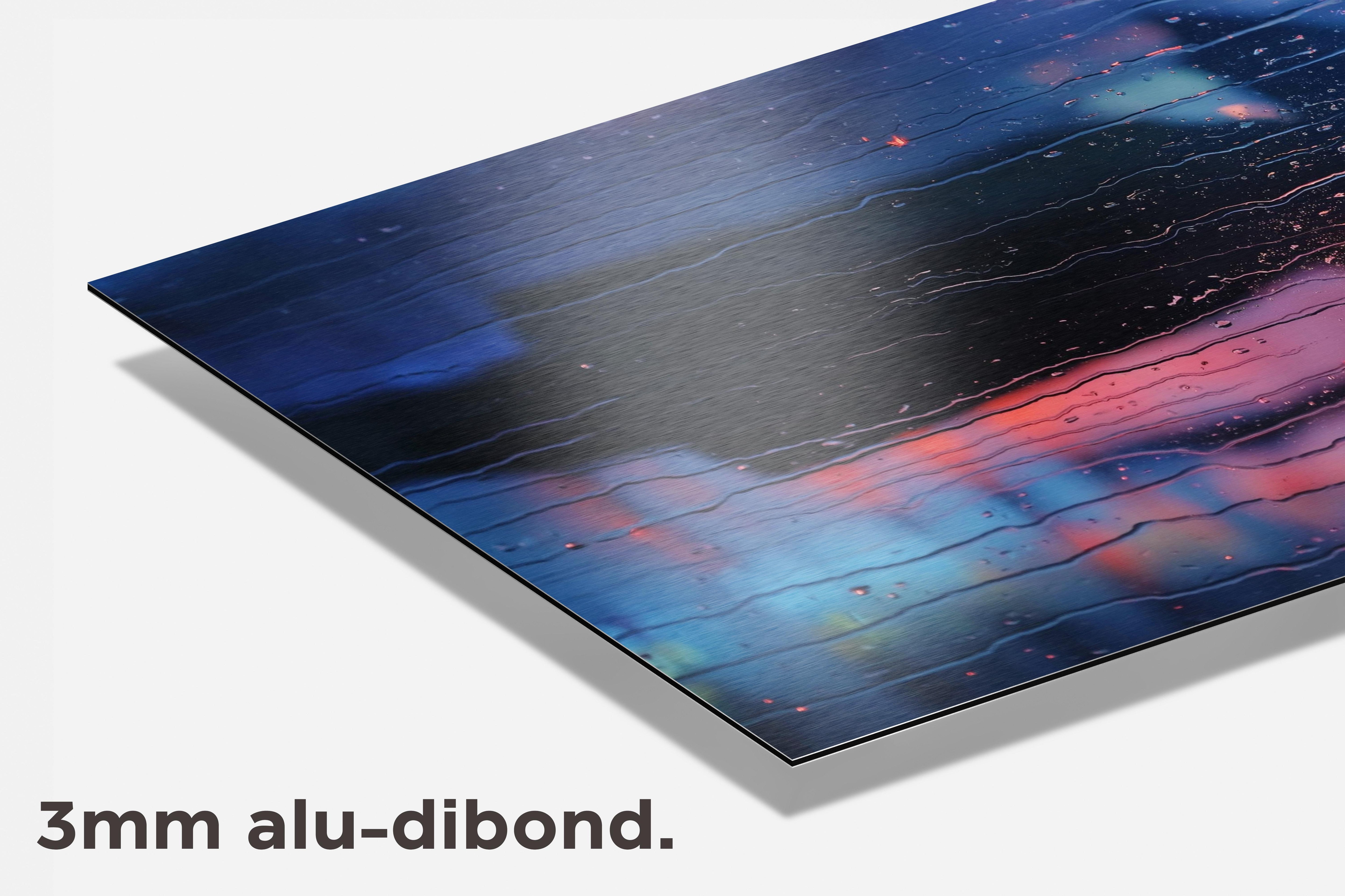 Regenachtig Neon dibond detail