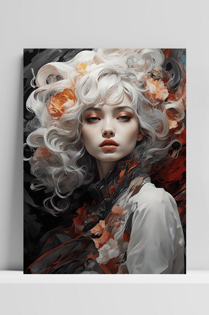 Bloemenportret op 3mm aluminium dibond