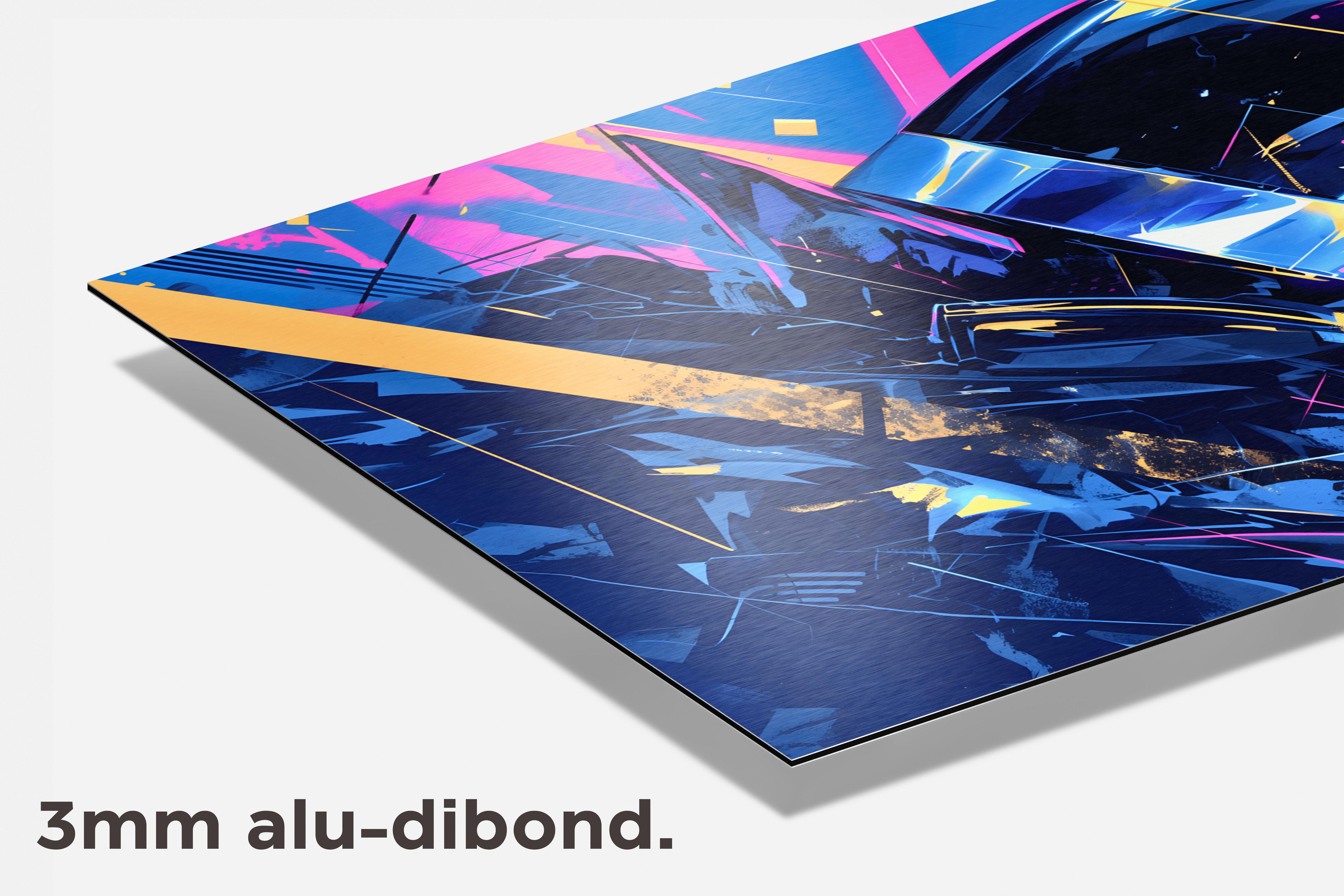 Daft Punk Stijl dibond detail