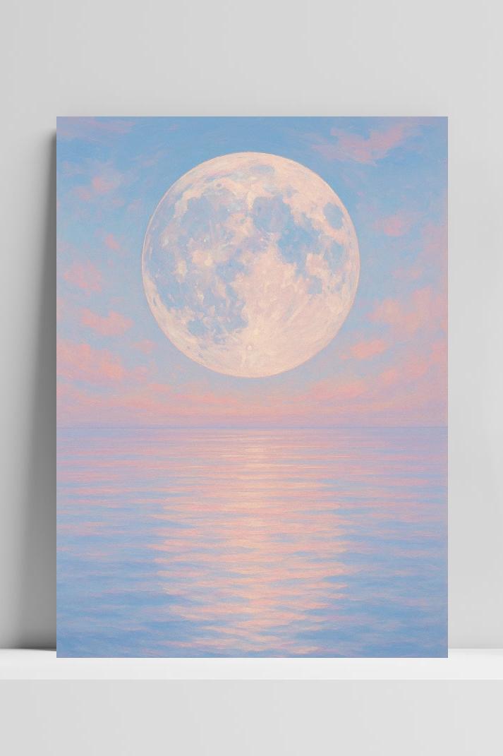 Moon Ocean Pastel en un interior