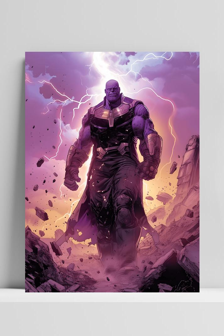 Thanos op 3mm aluminium dibond