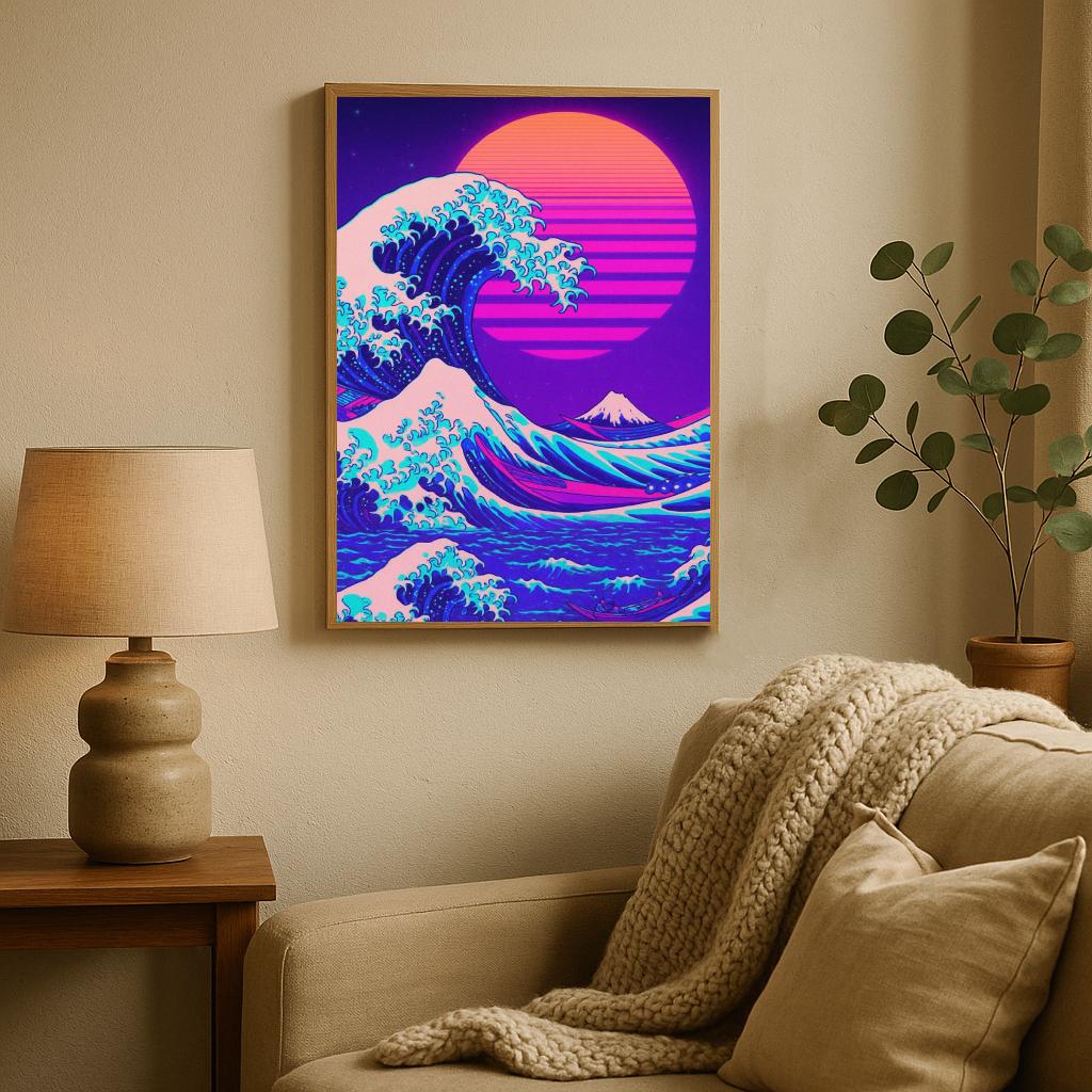 Great Wave Hokusai Geïnspireerd poster sfeerbeeld 2
