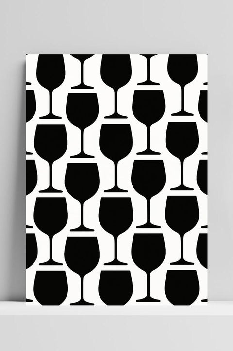 Wine Glasses Zwart-Wit poster