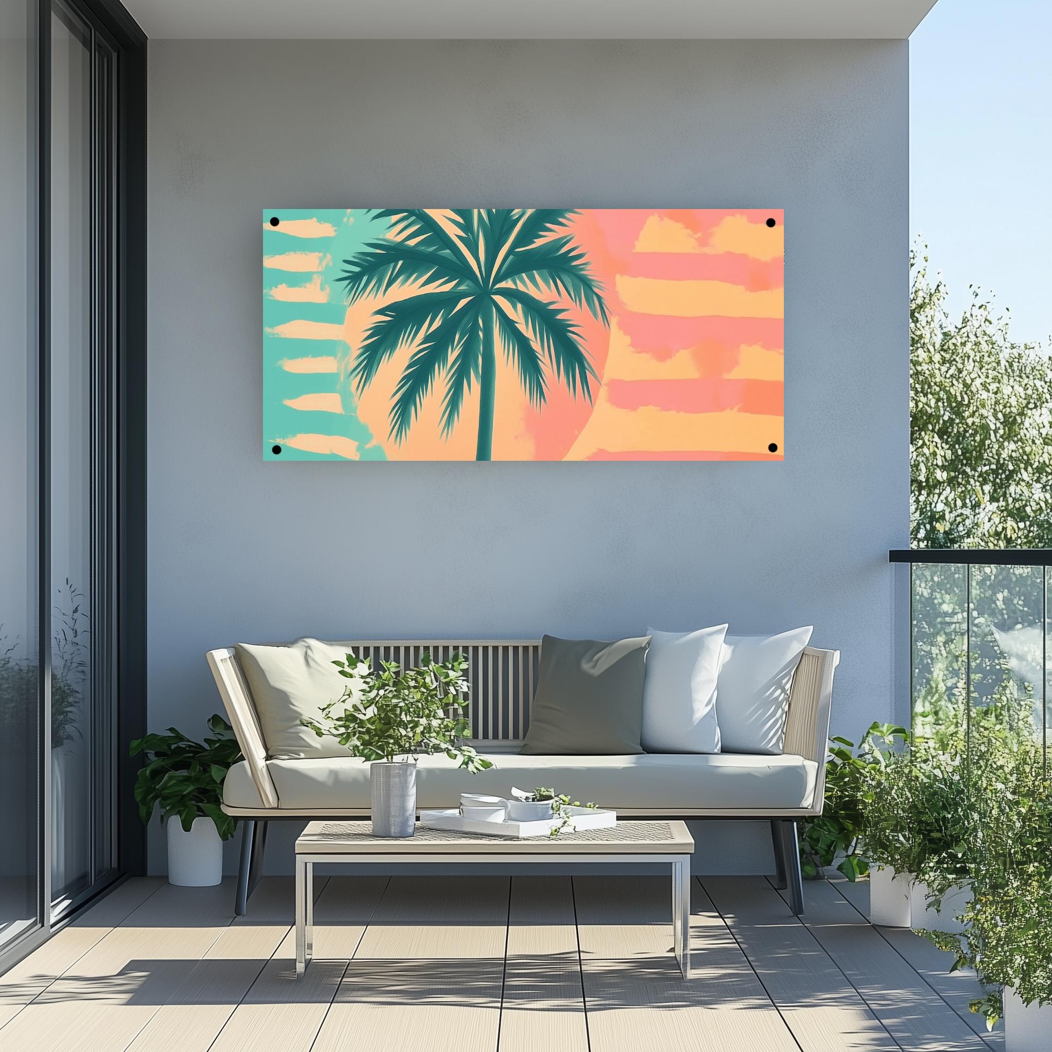 Tuinposter Palmboom sfeerbeeld 3