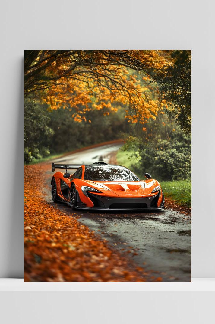 McClaren P1 op 3mm aluminium dibond