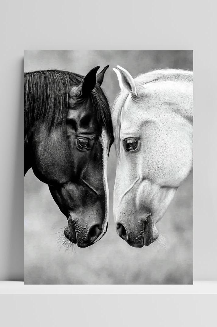 Paarden op 3mm aluminium dibond