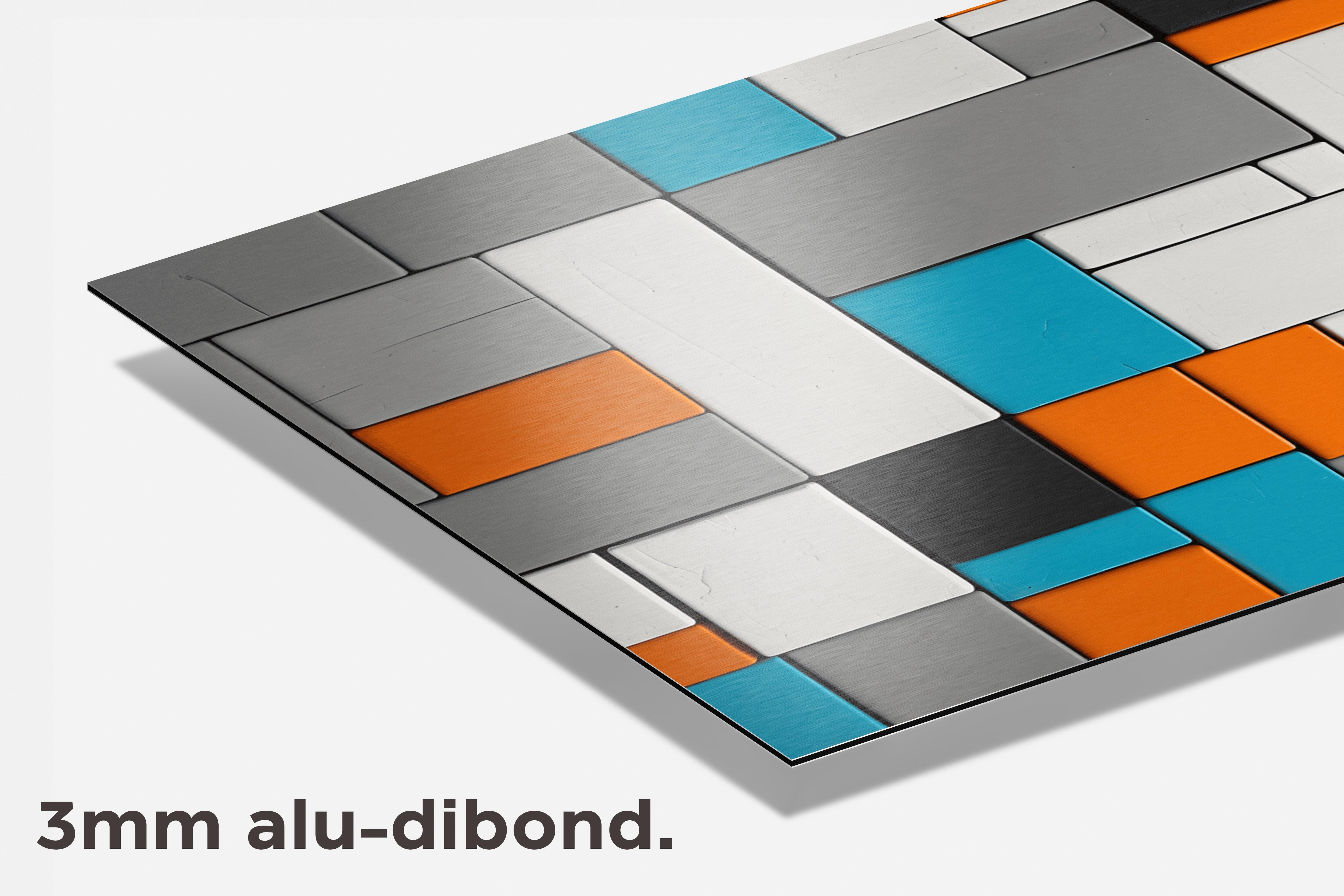 Mondriaan Geinspireerd dibond detail