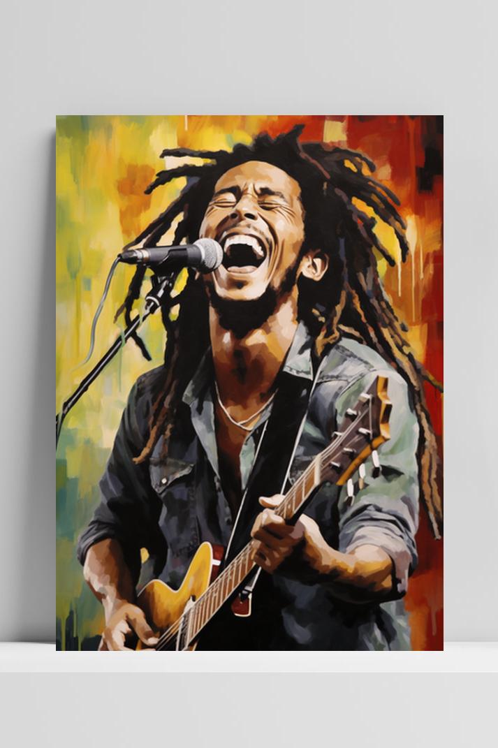 Bob Marley op 3mm aluminium dibond