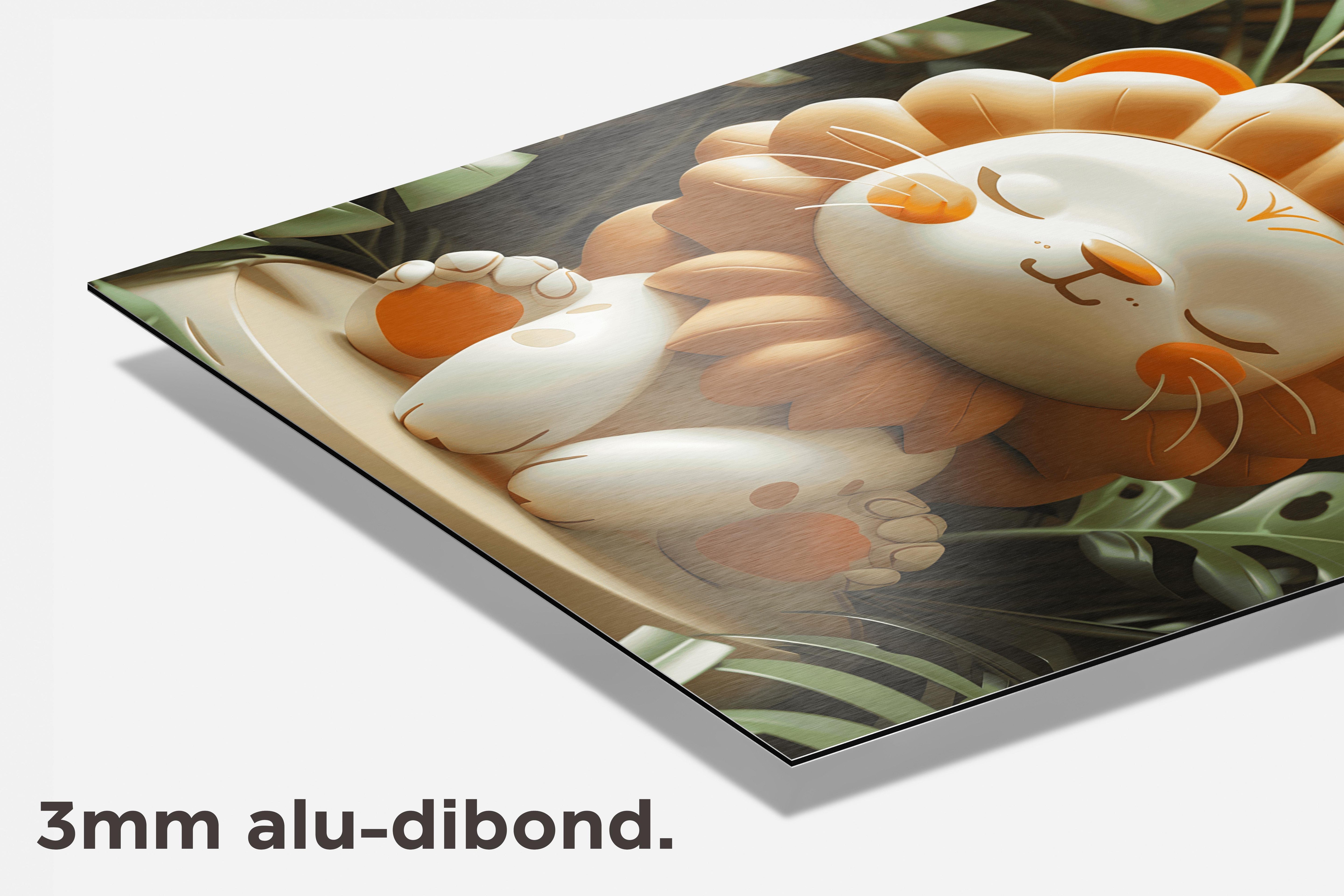 Babyleeuw dibond detail