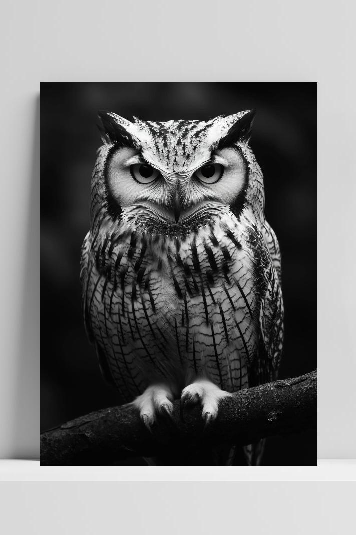 Uil op 3mm aluminium dibond