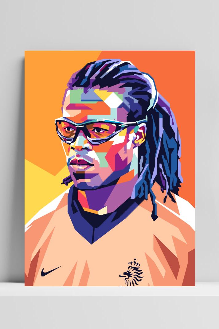 Edgar Davids poster van 25 Artstreet