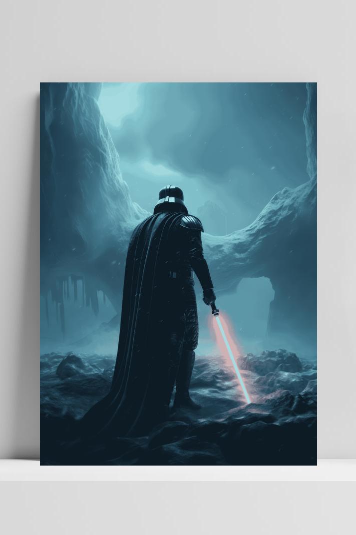 Darth Vader Ijs op 3mm aluminium dibond