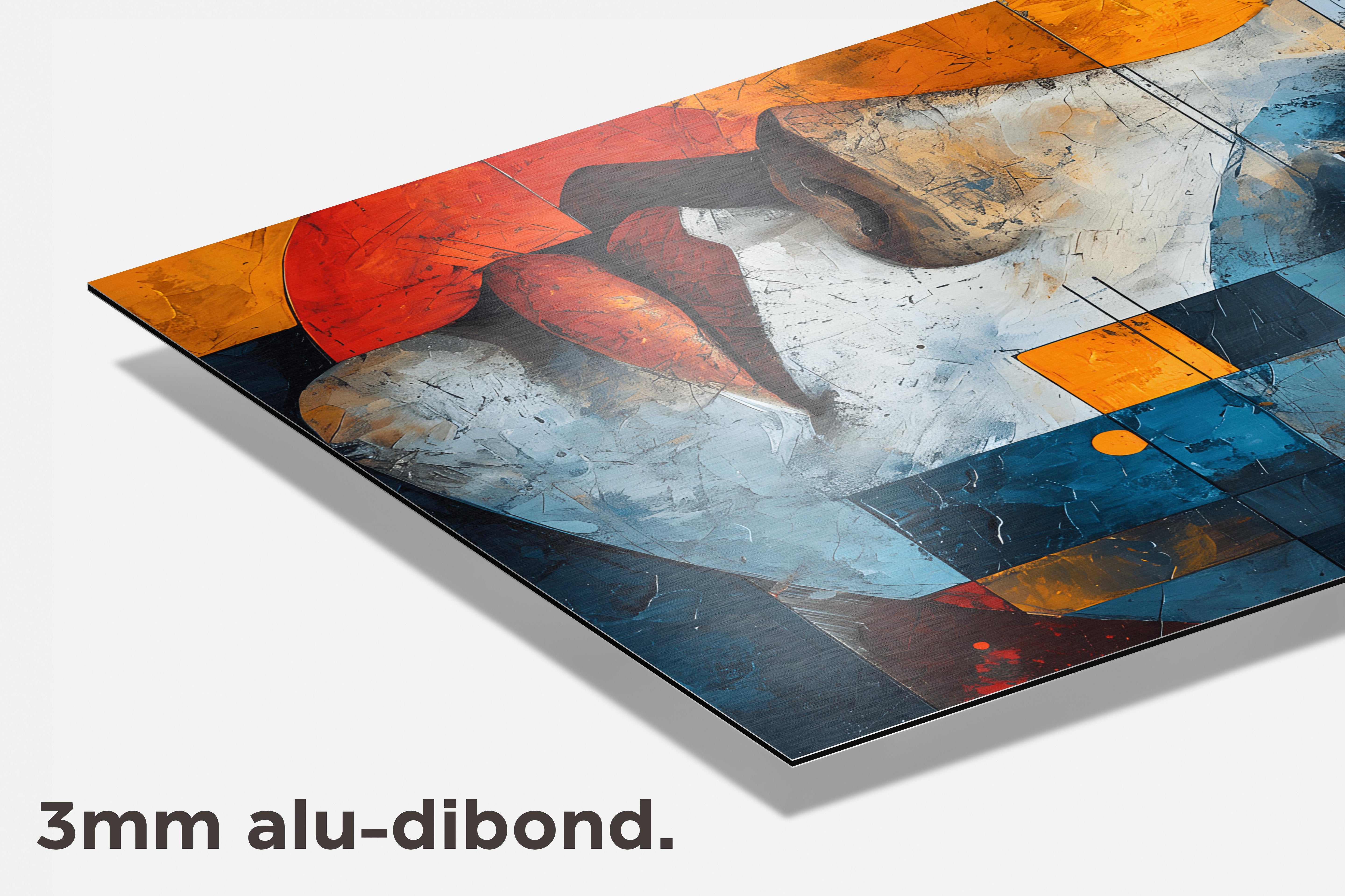 Picasso Stijl Vrouw dibond detail