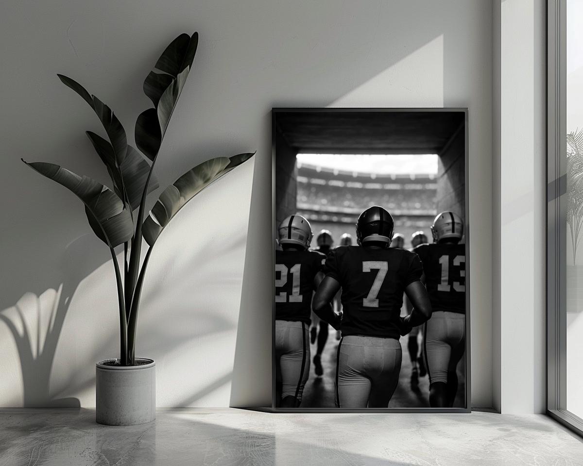 American Football B&W poster van 25 Artstreet