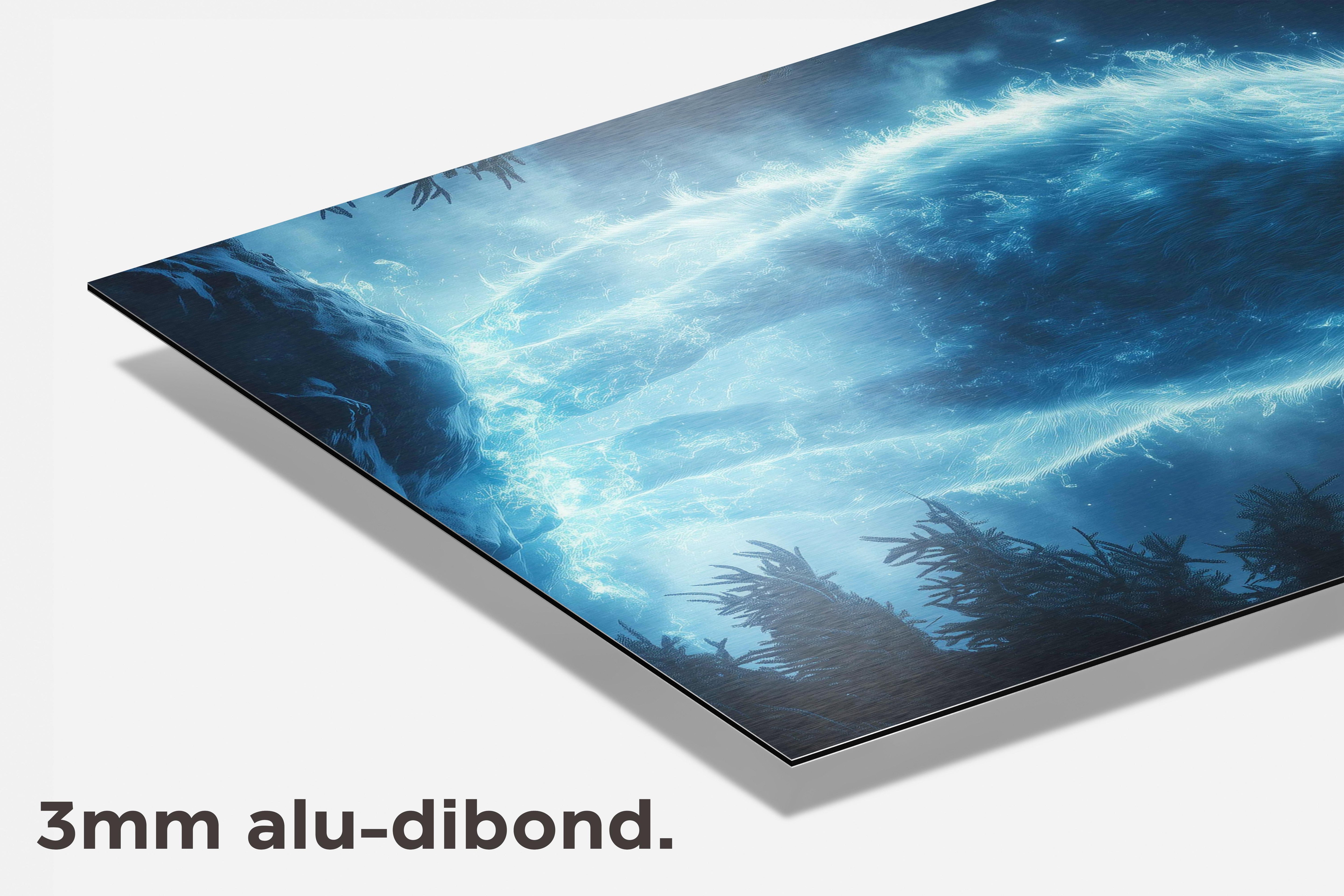 Magische Wolf dibond detail