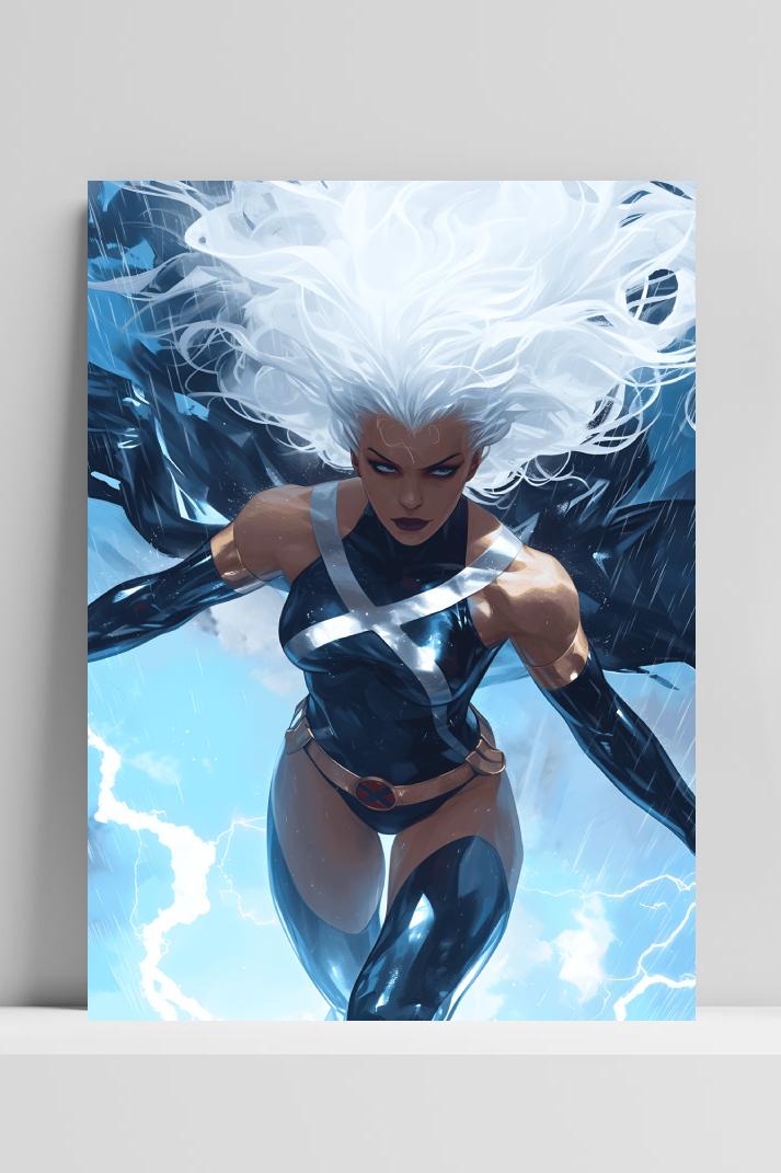X-Men Storm op 3mm aluminium dibond