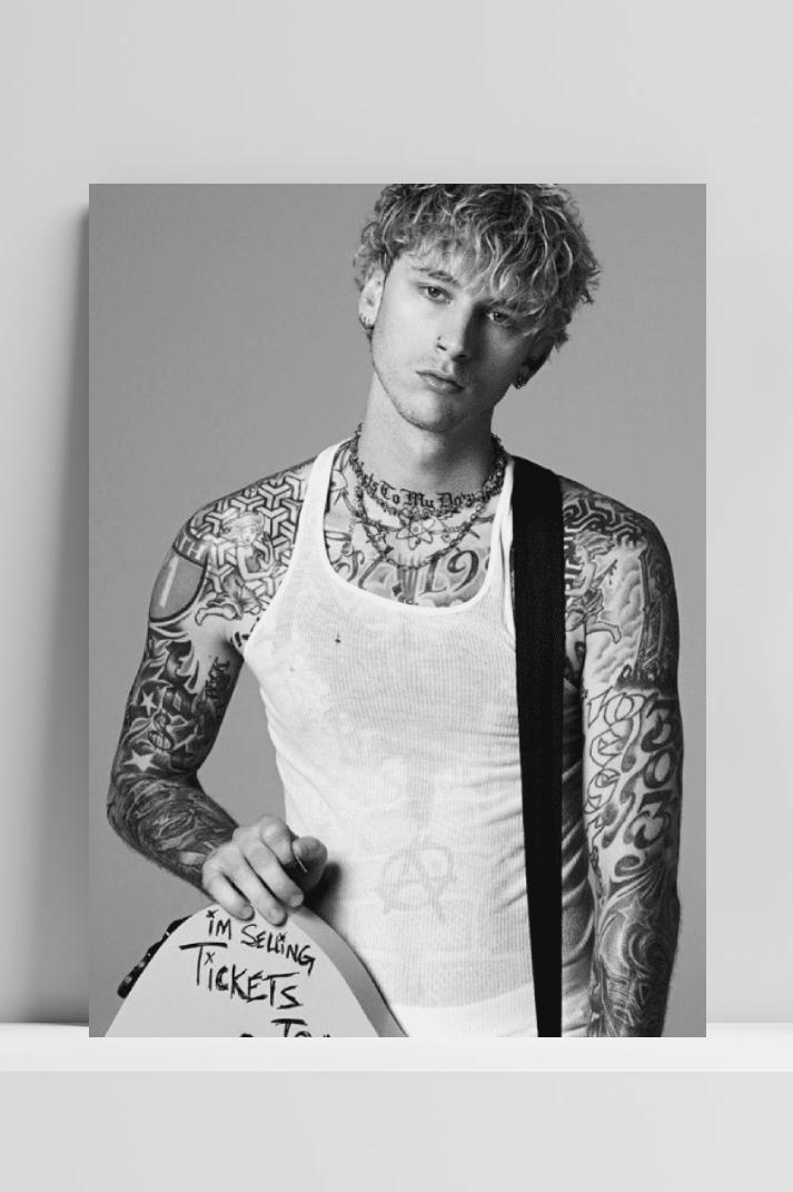 Machine Gun kelly op 3mm aluminium dibond