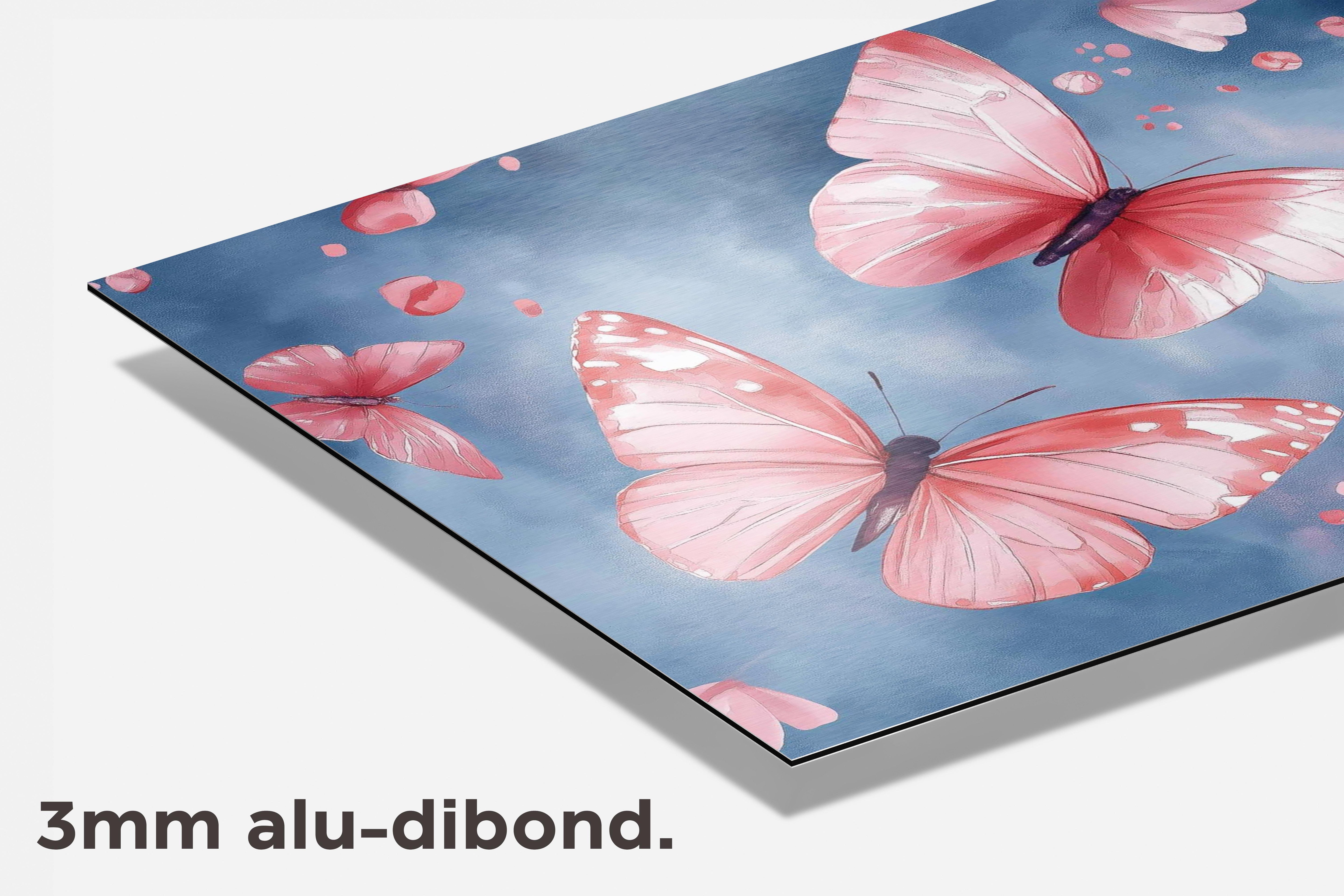 Vlinders Aquarel dibond detail