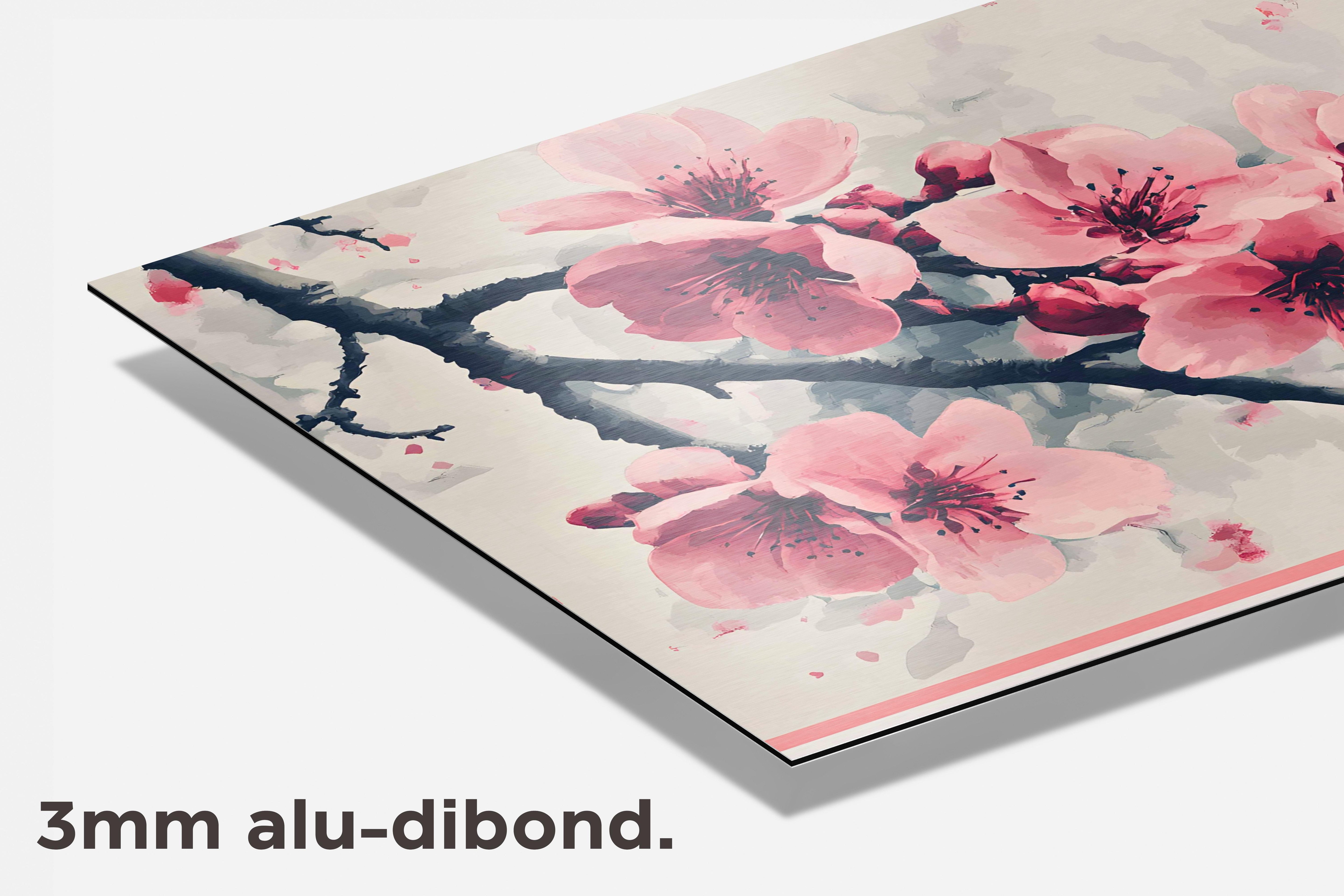 Roze Bloesem dibond detail