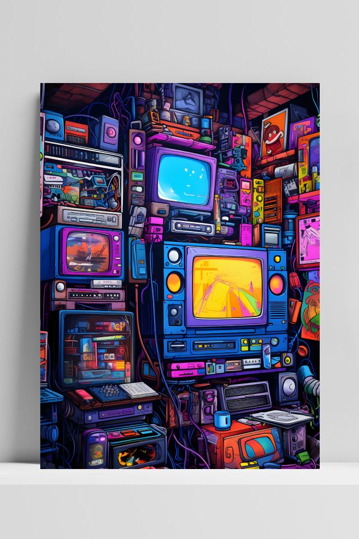 Retro Schermen op 3mm aluminium dibond
