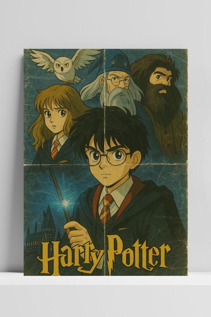 Harry Potter Cartoon op 3mm aluminium dibond