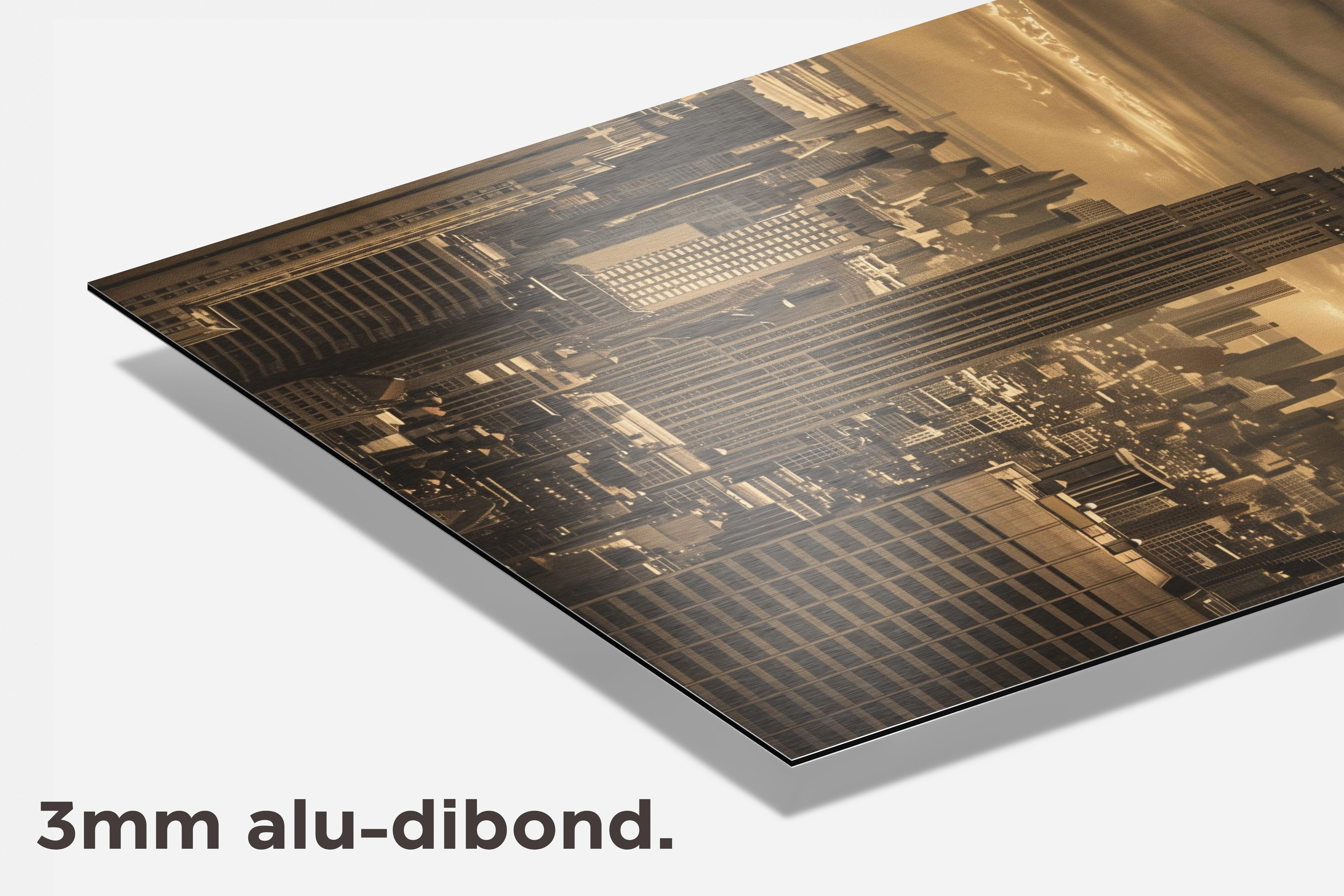 New York Skyline dibond detail