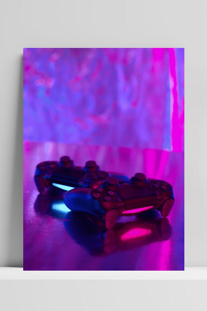 Playstation 5 Controllers op 3mm aluminium dibond