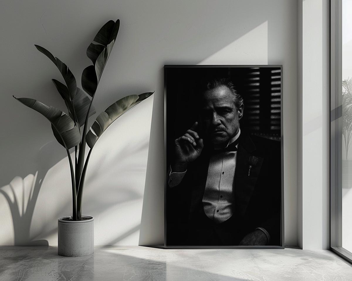 Don Corleone B&W The Godfather poster van 25 Artstreet