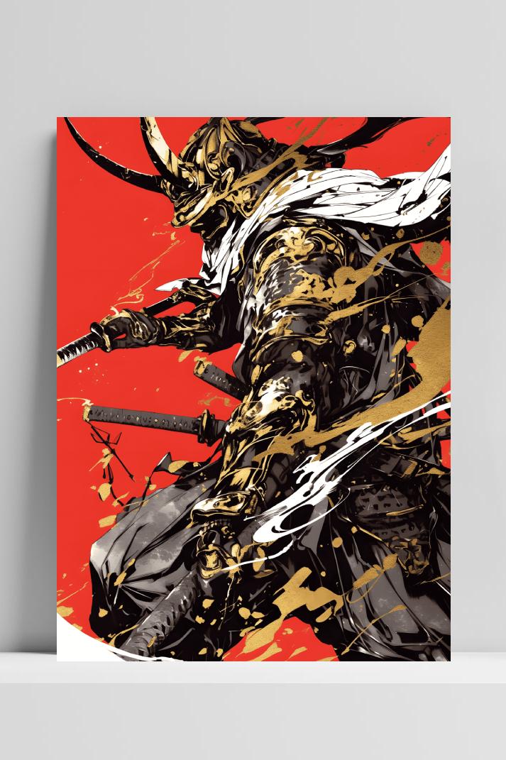Samoerai op 3mm aluminium dibond