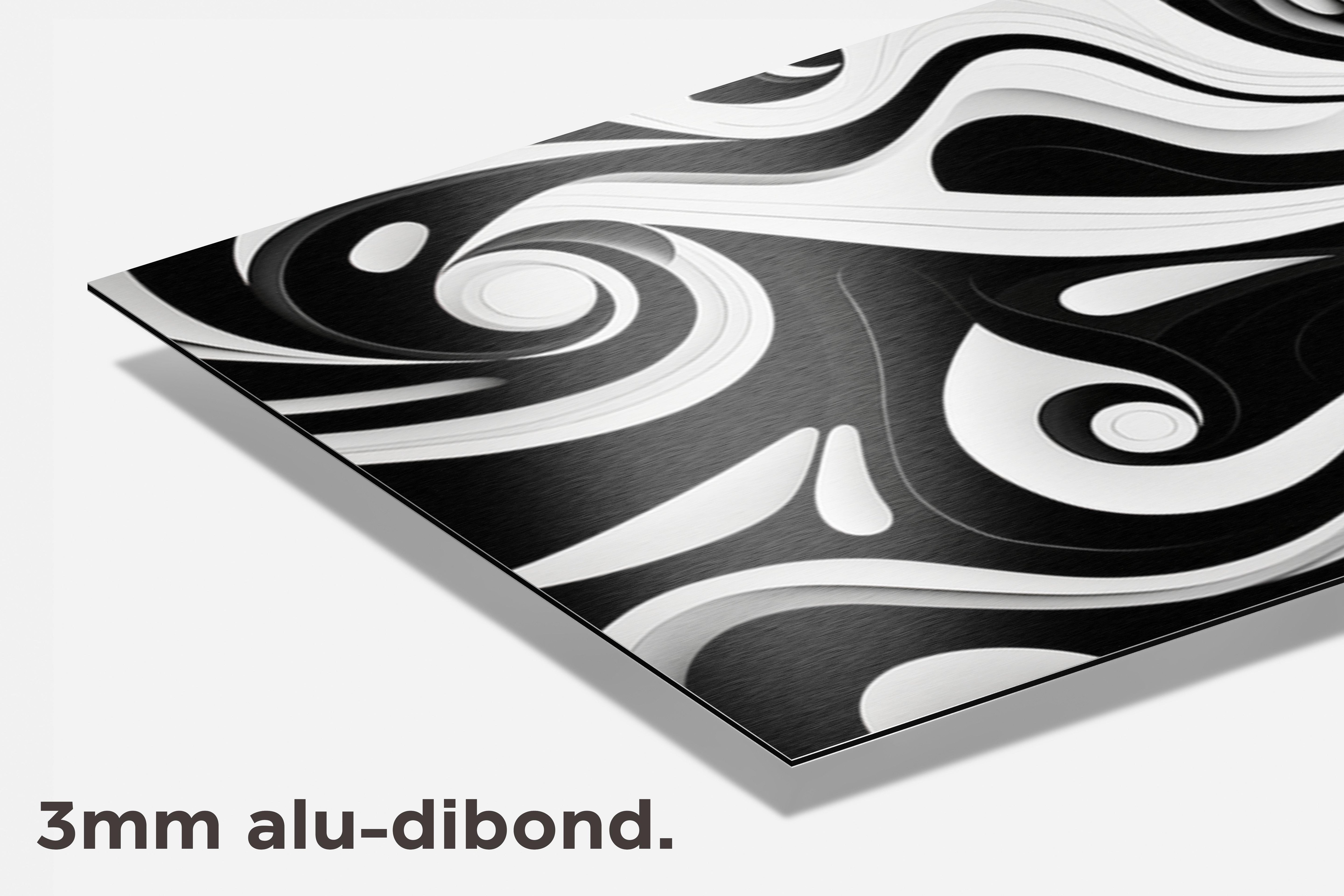 Zwart Wit Abstract dibond detail