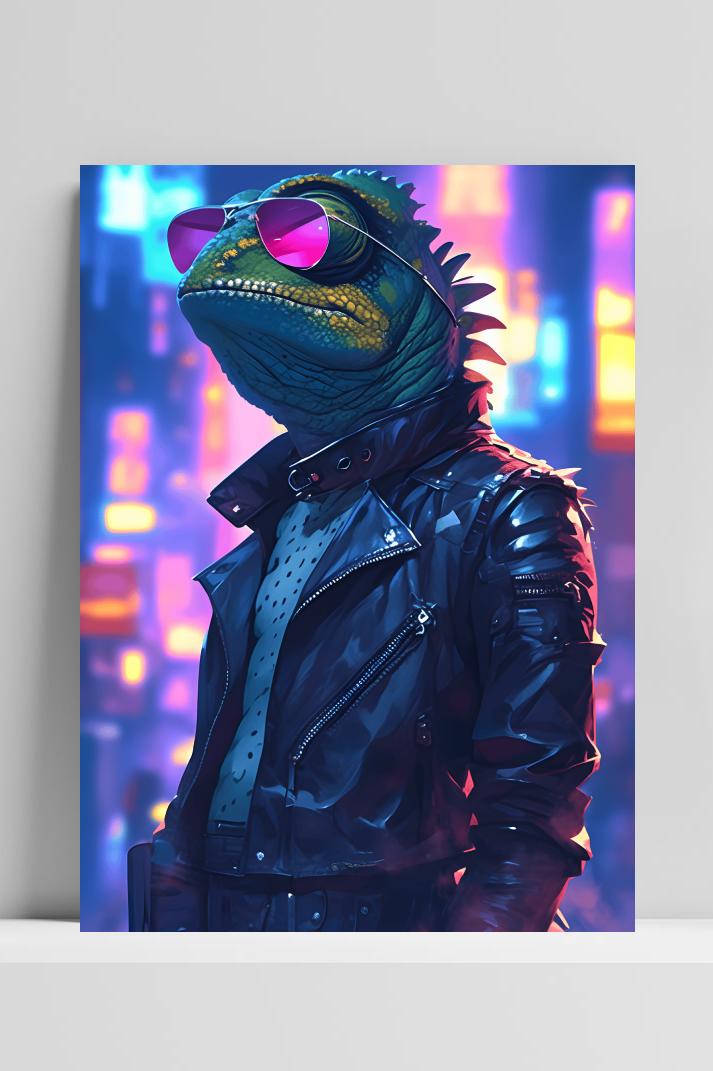 Kameleon Zonnebril op 3mm aluminium dibond