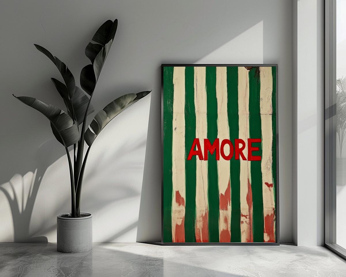Amore Text poster van 25 Artstreet