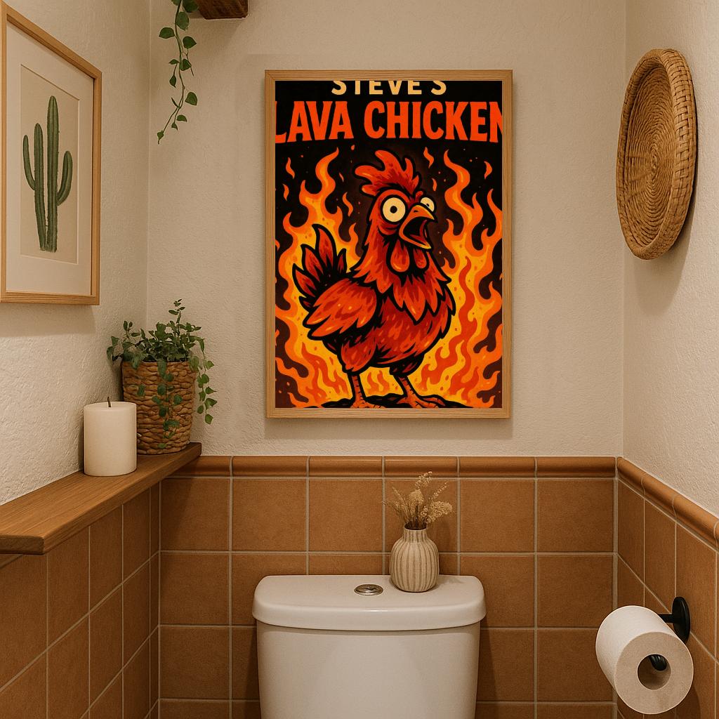 Steve's Lava Chicken Text (Minecraft) poster sfeerbeeld 3