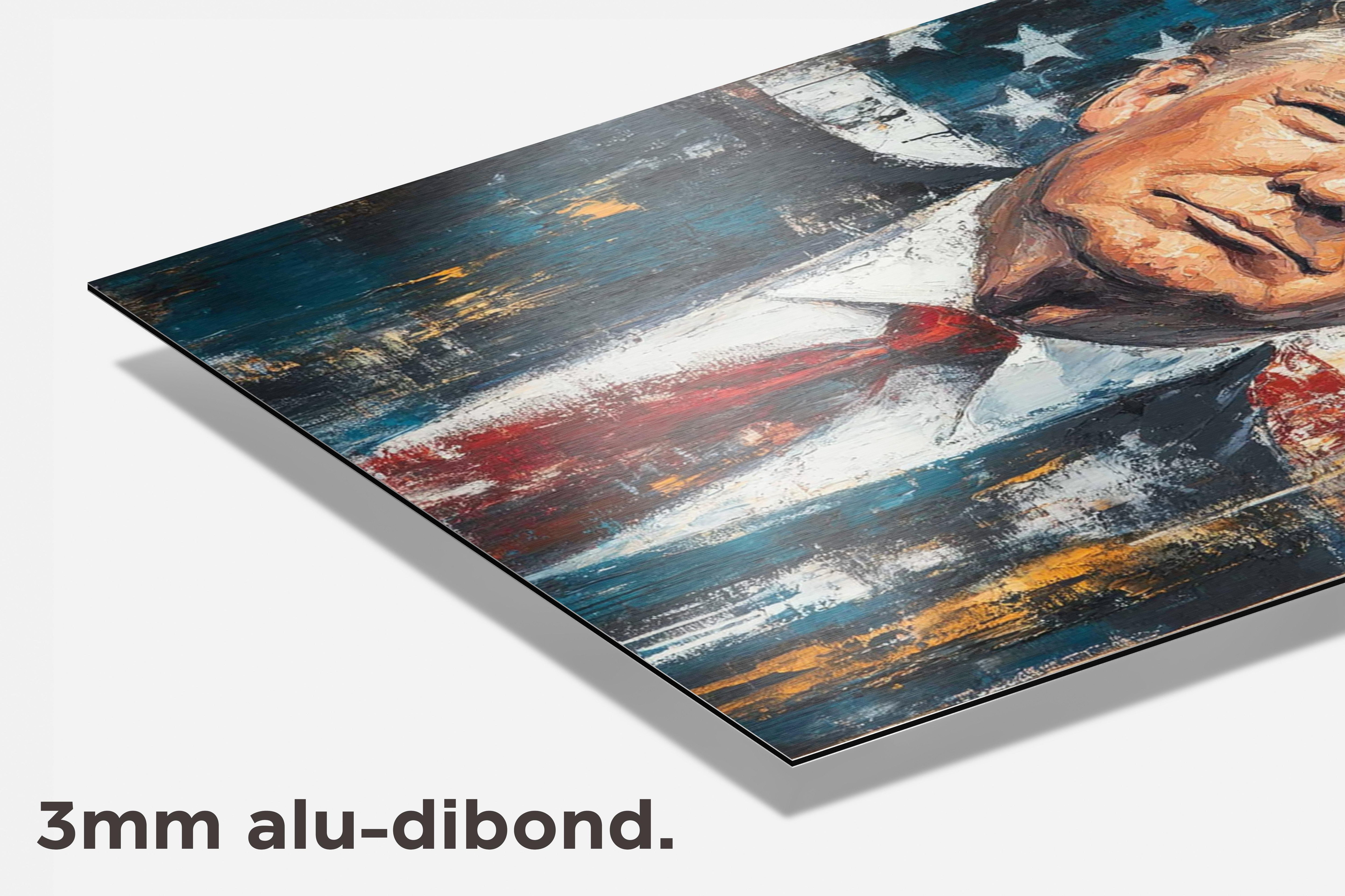 Donald Trump dibond detail