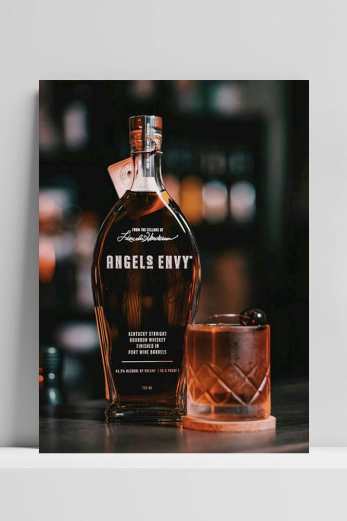Whiskey Angels Envy op 3mm aluminium dibond