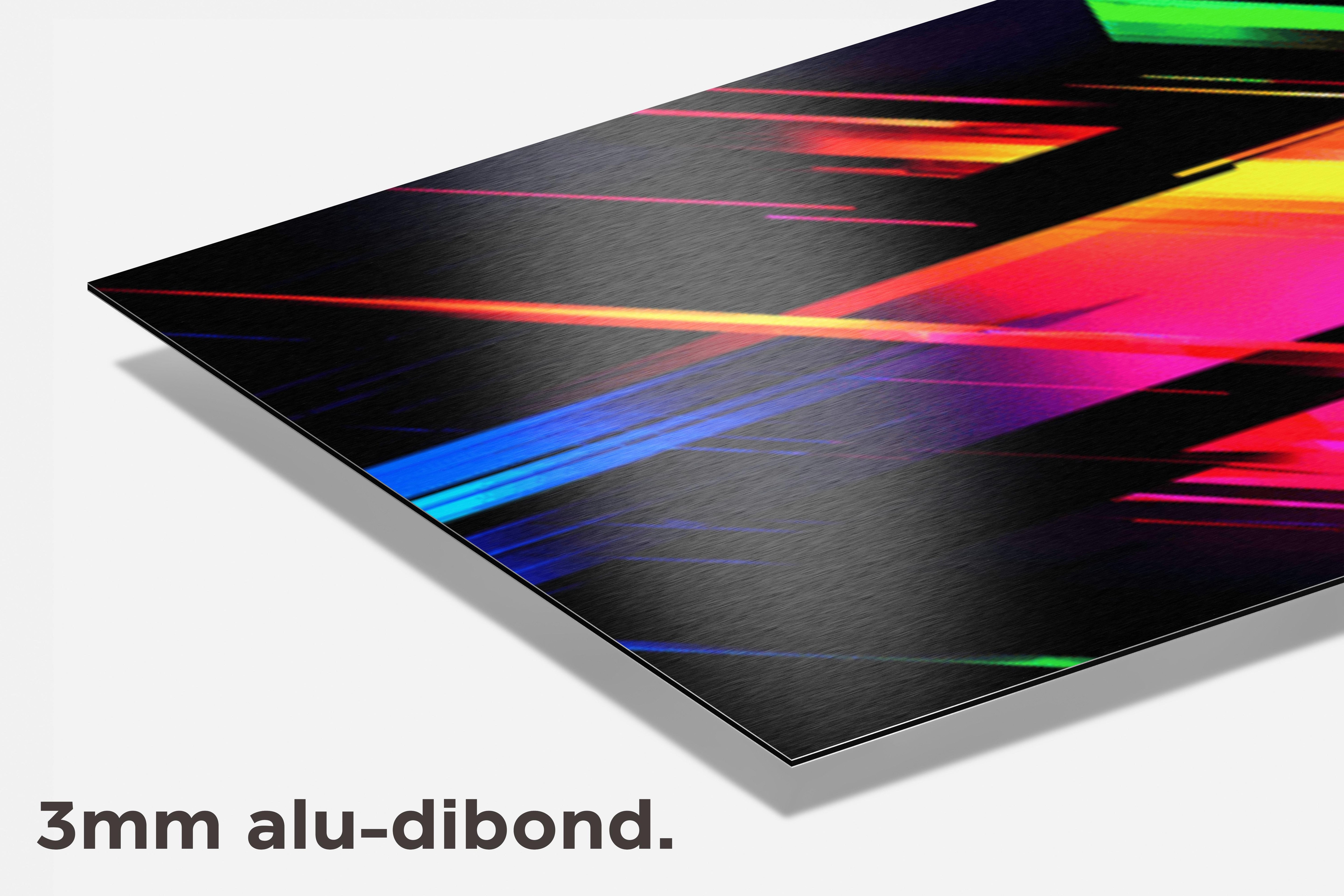 Abstracte Strepen dibond detail