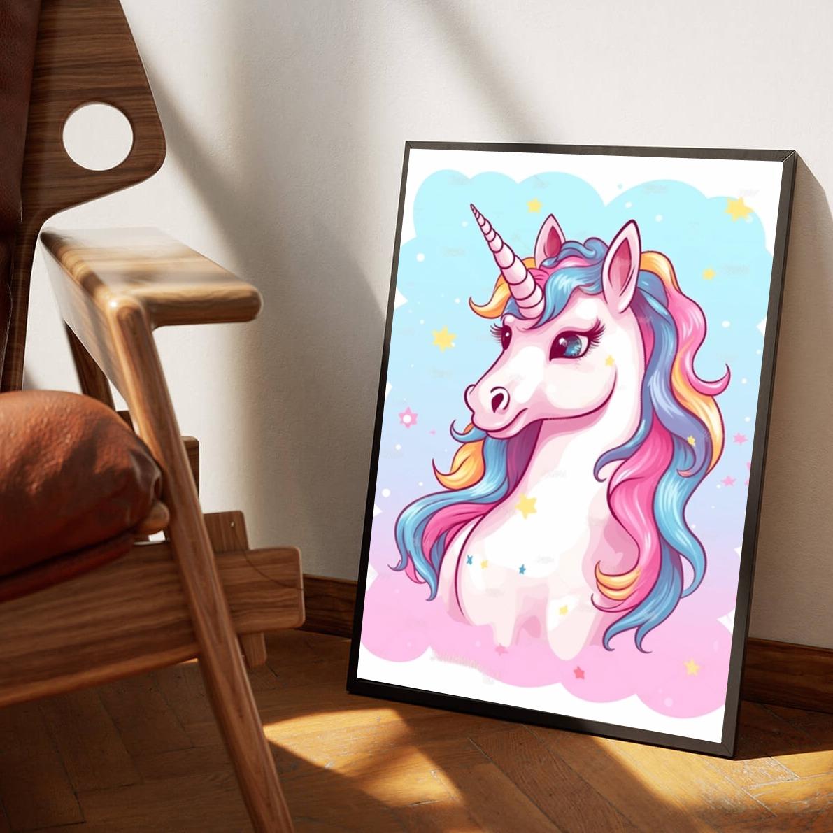 Unicorn drawing poster sfeerbeeld 1